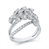 Ring 18 kt WG, 68 Brill. 1,38 ct, TW-si