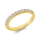 Ring 18 kt GG, 15 Brill. 0,50 ct, TW-si