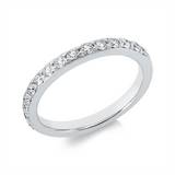 Ring 18 kt WG, 15 Brill. 0,50 ct, TW-si