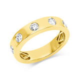 Ring 18 kt GG, 5 Brill. 0,48 ct, TW-si