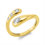 Ring 18 kt GG, 1 Oval 0,23 ct, TW-si, 1 Brill. 0,04 ct, TW-si, 1 Brill. 0,08 ct, TW-si, 1 Brill. 0,02 ct, TW-si