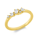 Ring 18 kt GG, 1 Sm.schliff 0,14 ct, TW-si, 1 Princ. 0,07 ct, TW-si, 1 Oval 0,08 ct, TW-si, 2 Brill. 0,04 ct, TW-si