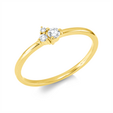 Ring 18 kt GG, 3 Brill. 0,12 ct, W-si