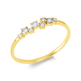Ring 18 kt GG, 8 Brill. 0,18 ct, W-si