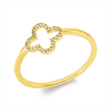Ring 18 kt GG, 28 Dia. 0,05 ct, TW-si