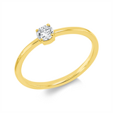 Ring 18 kt GG, 1 Brill. 0,20 ct, TW-si