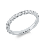 Ring 18 kt WG, 17 Brill. 0,52 ct, TW-si