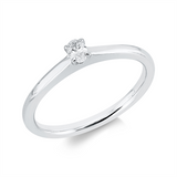 Ring 18 kt WG, 1 Oval 0,11 ct, TW-si