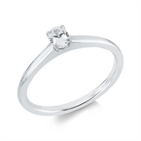 Ring 18 kt WG, 1 Oval 0,23 ct, TW-si