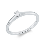Ring 18 kt WG, 1 Sm.schliff 0,10 ct, TW-si