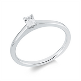 Ring 18 kt WG, 1 Sm.schliff 0,21 ct, TW-si