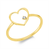 Ring 18 kt GG, 1 Brill. 0,02 ct, TW-si