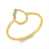 Ring 18 kt GG, 4 Dia. 0,03 ct, TW-si