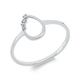 Ring 18 kt WG, 4 Dia. 0,03 ct, TW-si
