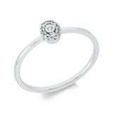 Ring 18 kt WG, 1 Dia. 0,01 ct, TW-si, 12 Dia. 0,04 ct, TW-si