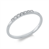Ring 18 kt WG, 7 Brill. 0,08 ct, TW-si