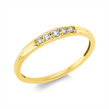 Ring 18 kt GG, 2 Brill. 0,04 ct, TW-si, 1 Brill. 0,04 ct, TW-si, 2 Brill. 0,03 ct, TW-si