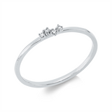 Ring 18 kt WG, 2 Dia. 0,02 ct, TW-si, 2 Dia. 0,01 ct, TW-si