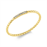 Ring 18 kt GG, 7 Dia. 0,03 ct, TW-si