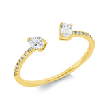 Ring 18 kt GG, 1 Sm.schliff 0,16 ct, TW-si, 1 Tropfen 0,14 ct, TW-si, 16 Dia. 0,08 ct, TW-si