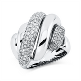 SONDERPOSTEN Ring 18 kt WG, 168 Brill. 2,36 ct, TW-vsi, Weite:56