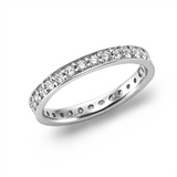 Ring 18 kt WG, 30 Brill. 0,76 ct, TW-si