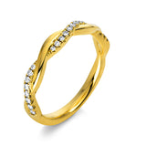 Ring 14 kt GG, 20 Brill. 0,13 ct, TW-si