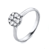Ring 18 kt WG, 9 Brill. 0,49 ct, TW-vsi