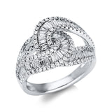 Ring 18 kt WG, 79 Bag. 0,83 ct, TW-si, 138 Brill. 0,66 ct, TW-si