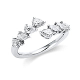 Ring 18 kt WG, 8 Tropfen 1,16 ct, TW-si