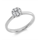 Ring 18 kt WG, 9 Brill. 0,25 ct, TW-si