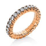 Ring 18 kt RG, Flex-Band, variabel, 31 Brill. 1,47 ct, TW-si