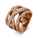 Ring 18 kt RG, 127 Brill. 1,17 ct, TW-vsi