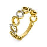 Ring 18 kt GG, 36 Brill. 0,18 ct, TW-si