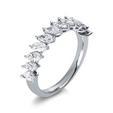 Ring 18 kt WG, 11 Nav. 1,04 ct, TW-vsi