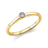 Ring 14 kt GG, 1 Brill. 0,10 ct, TW-si
