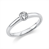 Ring 14 kt WG, 1 Brill. 0,25 ct, TW-si