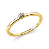 Ring 18 kt GG, 1 Brill. 0,05 ct, TW-si