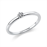 Ring 14 kt WG, 1 Brill. 0,05 ct, TW-si, 1 Brill. 0,05 ct, TW-si