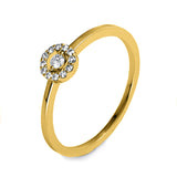 Ring 18 kt GG, 13 Brill. 0,12 ct, TW-si