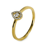 Ring 18 kt GG, 15 Brill. 0,10 ct, TW-si