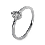 Ring 14 kt WG, 15 Brill. 0,10 ct, TW-si