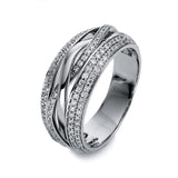 Ring 18 kt WG, 159 Brill. 0,61 ct, TW-si