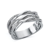 Ring 18 kt WG, 123 Brill. 0,30 ct, TW-si