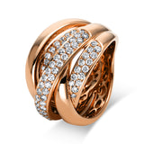 Ring 18 kt RG, 102 Brill. 1,56 ct, TW-si