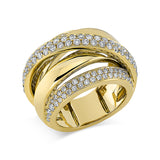 Ring 18 kt GG, 126 Brill. 1,50 ct, TW-si