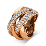 Ring 18 kt RG, 77 Brill. 1,40 ct, TW-si
