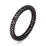 Ring 18 kt WG, schwarz rhodiniert, 338 Brill. 1,91 ct, braun