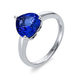 Ring 18 kt WG, 1 Tansanit 2,51 ct blau