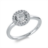 Ring 18 kt WG, 19 Brill. 0,35 ct, TW-si